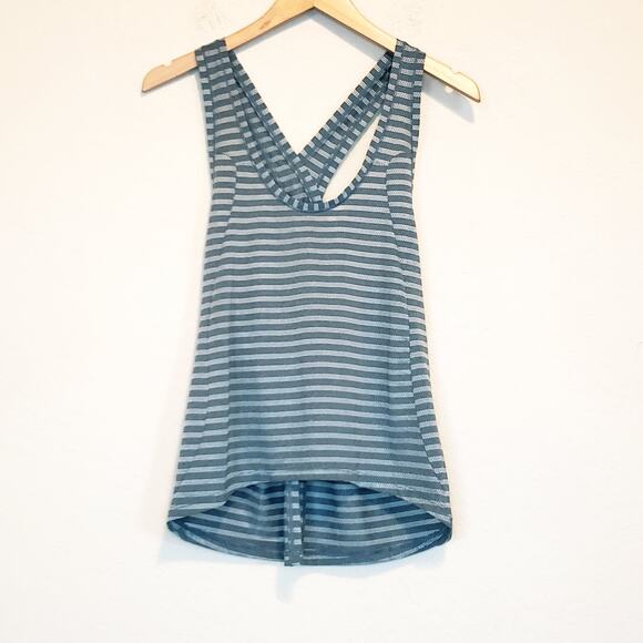 Zyia Active Gray Nimbus Split Open Back Athletic Tank Top Women's Large NWT - Picture 2 of 7